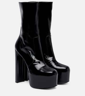Billy 95 leather platform mid-calf boots | Saint Laurent