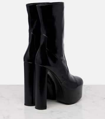 Billy 95 leather platform mid-calf boots | Saint Laurent