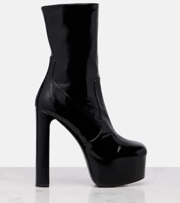 Billy 95 leather platform mid-calf boots | Saint Laurent