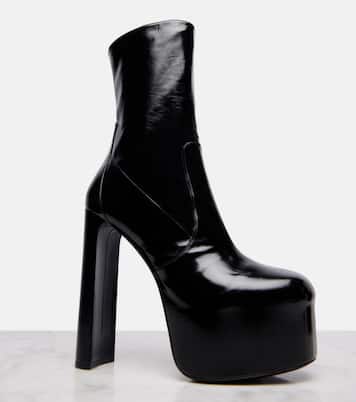 Billy 95 leather platform mid-calf boots | Saint Laurent