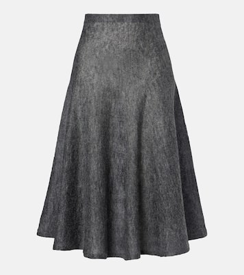 Mohair and wool-blend midi skirt | Alaïa