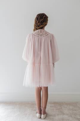 Lace-trimmed tulle dress | Petite Amalie  