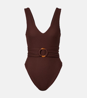 Kim belted crochet swimsuit | Montce