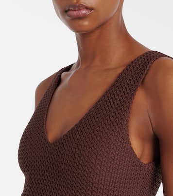 Kim belted crochet swimsuit | Montce