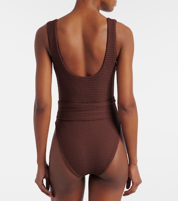 Kim belted crochet swimsuit | Montce