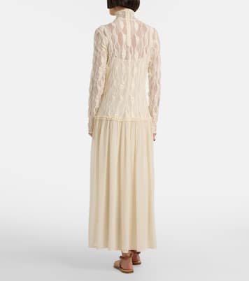 Sybil lace and chiffon maxi dress | Ulla Johnson