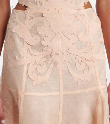 Rebellion Filigree embroidered midi skirt | Zimmermann