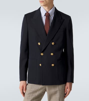 Double-breasted virgin wool blazer | Valentino