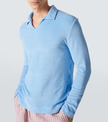 Peter cotton terry polo sweater | Fedeli
