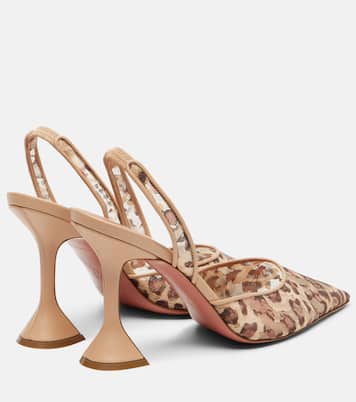 Bedruckte Slingback-Pumps Holli 95 | Amina Muaddi