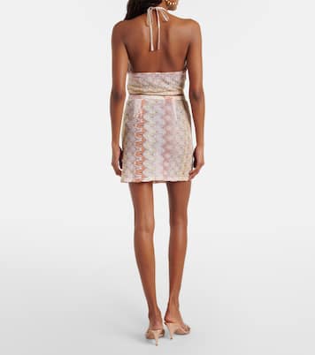 Jupe portefeuille en lamé | Missoni