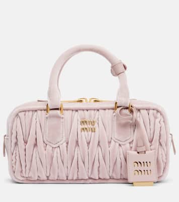 Sac Arcadie Small en daim | Miu Miu
