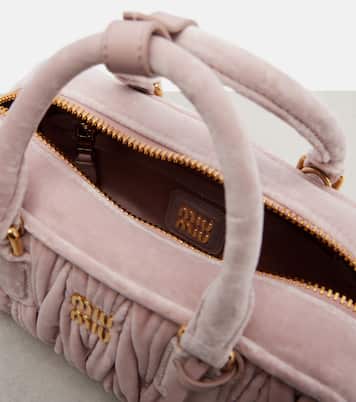 Sac Arcadie Small en daim | Miu Miu