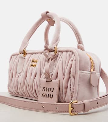 Sac Arcadie Small en daim | Miu Miu