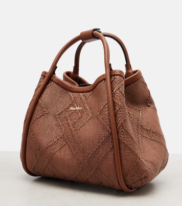 Marin Small leather-trimmed top-handle bag | Max Mara