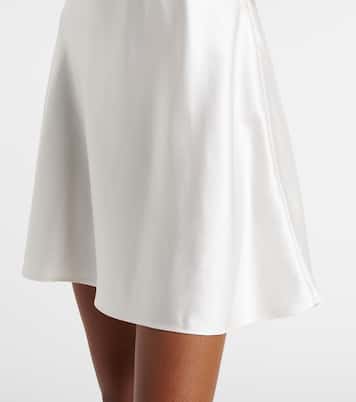 Junia lace-trimmed silk satin minidress | Dôen