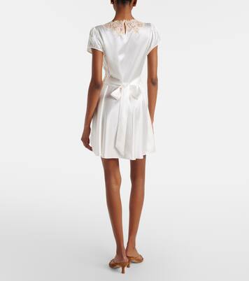 Junia lace-trimmed silk satin minidress | Dôen