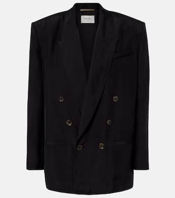 Blazer doppiopetto in seta | Saint Laurent
