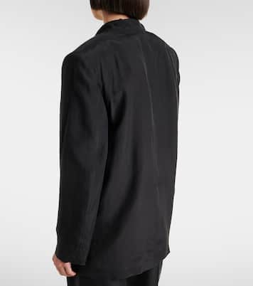 Blazer doppiopetto in seta | Saint Laurent
