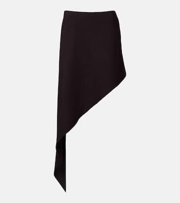 Asymmetric poplin midi skirt | Alaïa