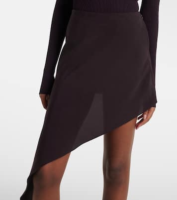 Asymmetric poplin midi skirt | Alaïa