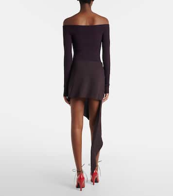 Asymmetric poplin midi skirt | Alaïa