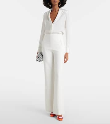 Crêpe wide-leg pants | Roland Mouret