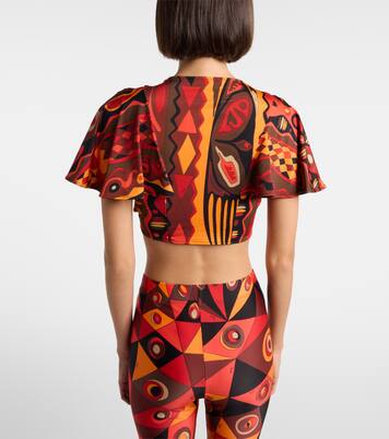 Cropped-Top Kwando aus Jersey-Satin | Pucci