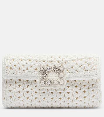 Jeu De Fille embellished crochet clutch | Roger Vivier