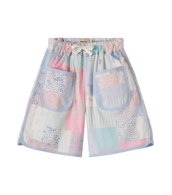 Carrie patchwork cotton shorts | Wheat