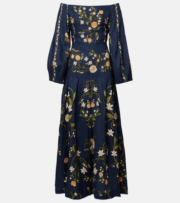 Senlis off-shoulder cotton midi dress | Agua by Agua Bendita