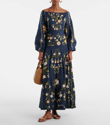 Senlis off-shoulder cotton midi dress | Agua by Agua Bendita