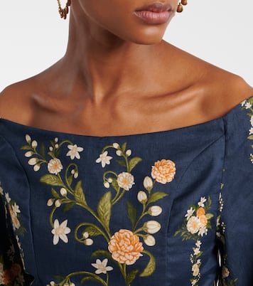 Senlis off-shoulder cotton midi dress | Agua by Agua Bendita