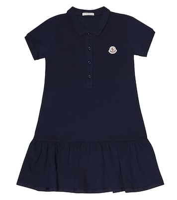 Stretch-cotton polo dress | Moncler Enfant