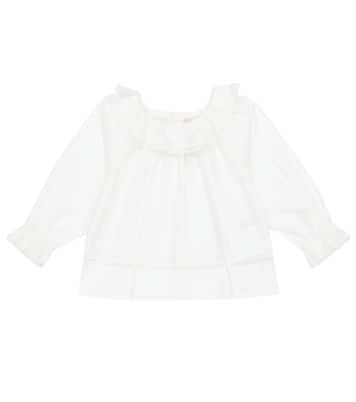Baby Myrtille lace cotton blouse | Bonpoint