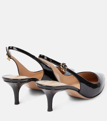 Slingback-Pumps Ribbon Sling 55 aus Lackleder | Gianvito Rossi