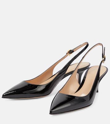 Slingback-Pumps Ribbon Sling 55 aus Lackleder | Gianvito Rossi