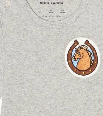 Embroidered cotton onesie | Mini Rodini