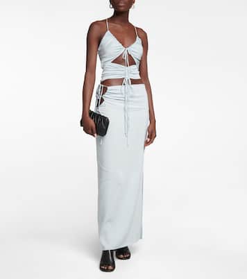 Top cropped in jersey con cut-out | Christopher Esber