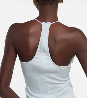 Top cropped in jersey con cut-out | Christopher Esber