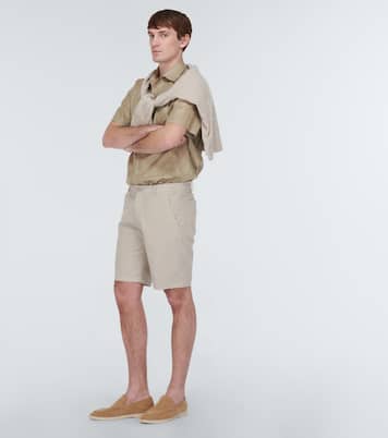 André linen bowling shirt | Loro Piana