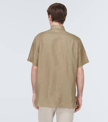 André linen bowling shirt | Loro Piana