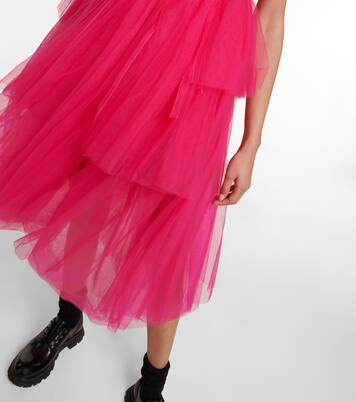 Robe midi en tulle | Noir Kei Ninomiya