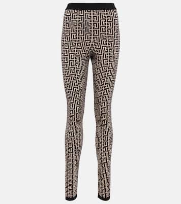 High-Rise Leggings Monogram | Balmain