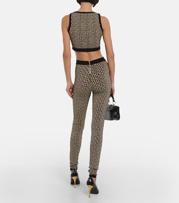 High-Rise Leggings Monogram | Balmain