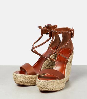 Chocazeppa leather wedge espadrilles | Christian Louboutin