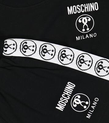 Cotton-blend jersey T-shirt and shorts set | Moschino Kids