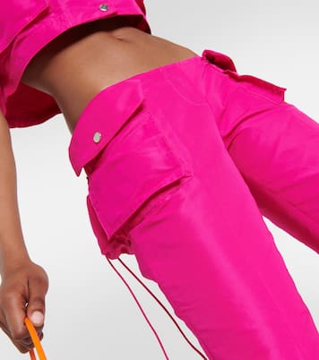 Low-Rise-Cargohose aus Satin | LaQuan Smith