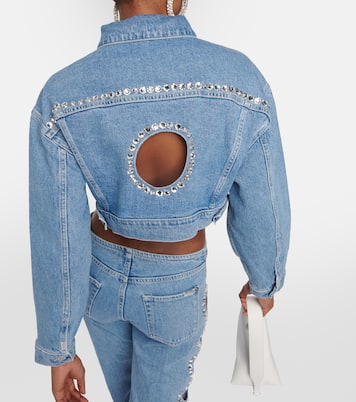 Babe embellished cropped denim jacket | 7 For All Mankind