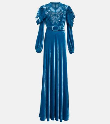 Robe aus Samt | Costarellos